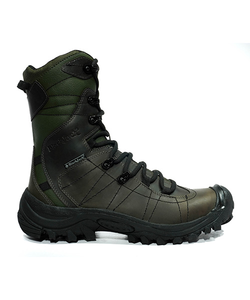 Bota militar Combat color café verdoso para hombre
