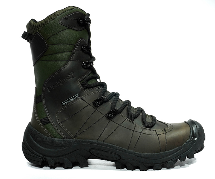 Bota militar Combat color café verdoso para hombre - 2518