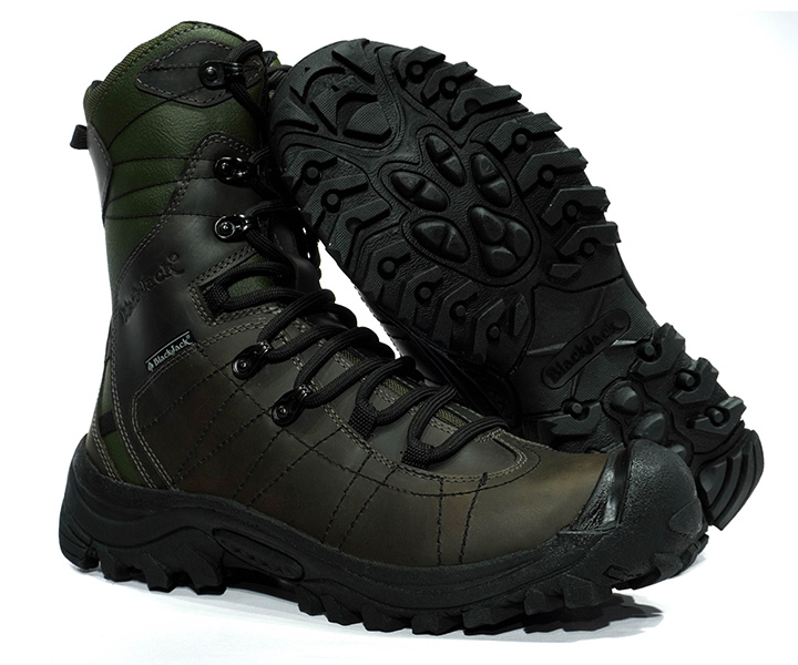 Bota militar Combat color café verdoso para hombre - 2519