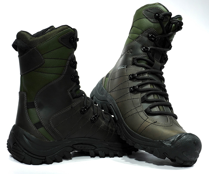 Bota militar Combat color café verdoso para hombre - 2521