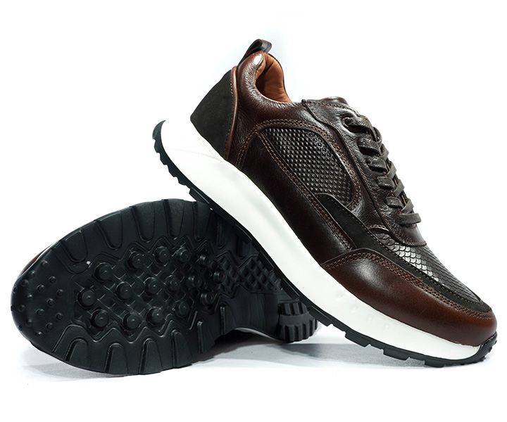 Tenis Focux color coñac para hombre - 2401