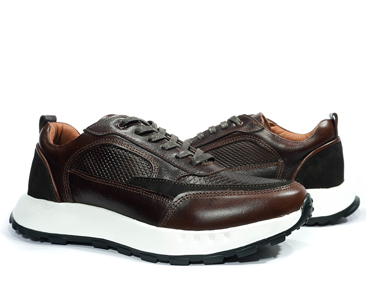Tenis Focux color coñac para hombre - 2402