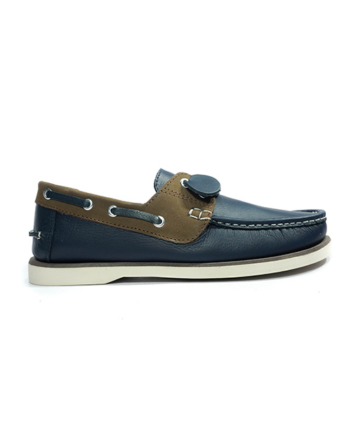 Zapato mocasín Apache para hombre color azul bisone